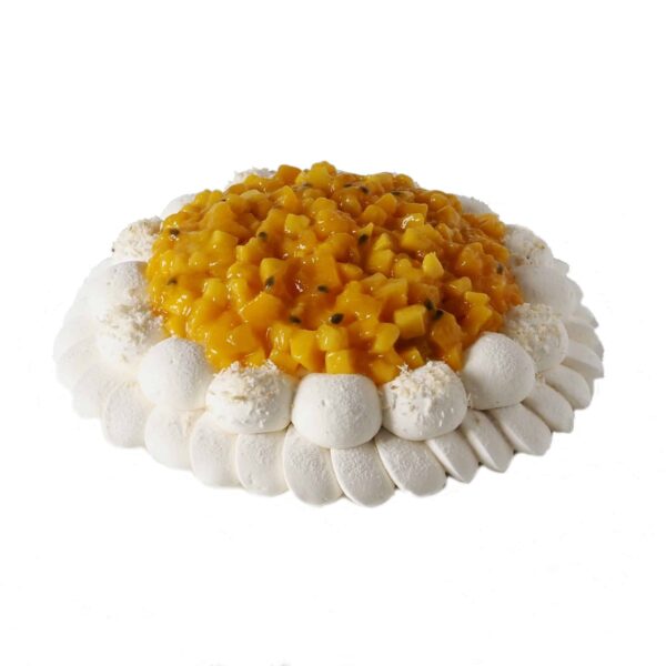 Pavlova mangue, passion et ananas