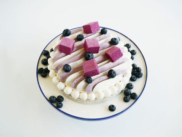 Entremets myrtille & vanille