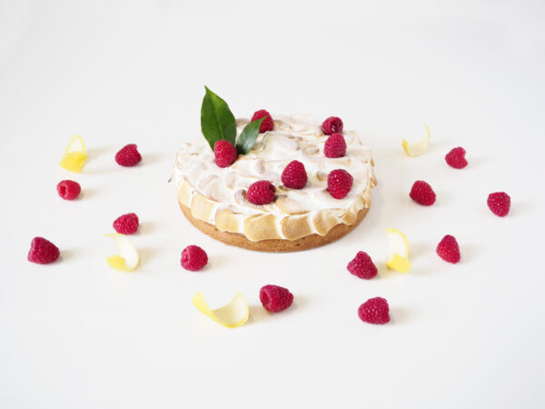 Tarte meringuée citron et framboise