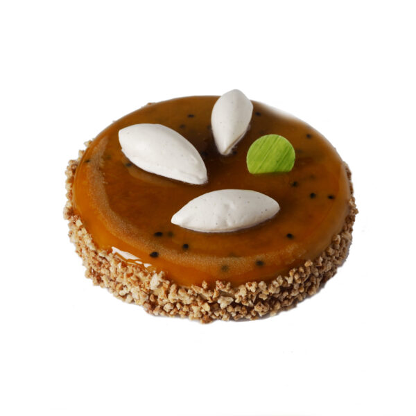 Entremets passion et caramel