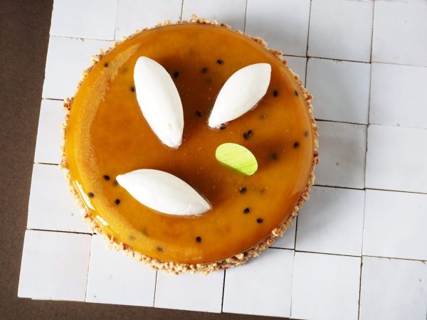 Entremets vanille et passion